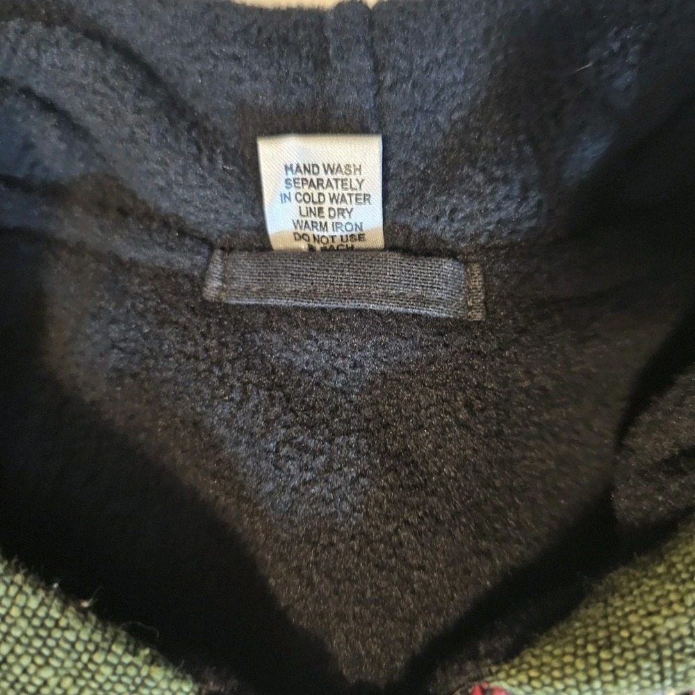 Nepal Handmade Olive Green Bohemian-Style Hoodie Unisex Size Small/Medium - Picture 4 of 10